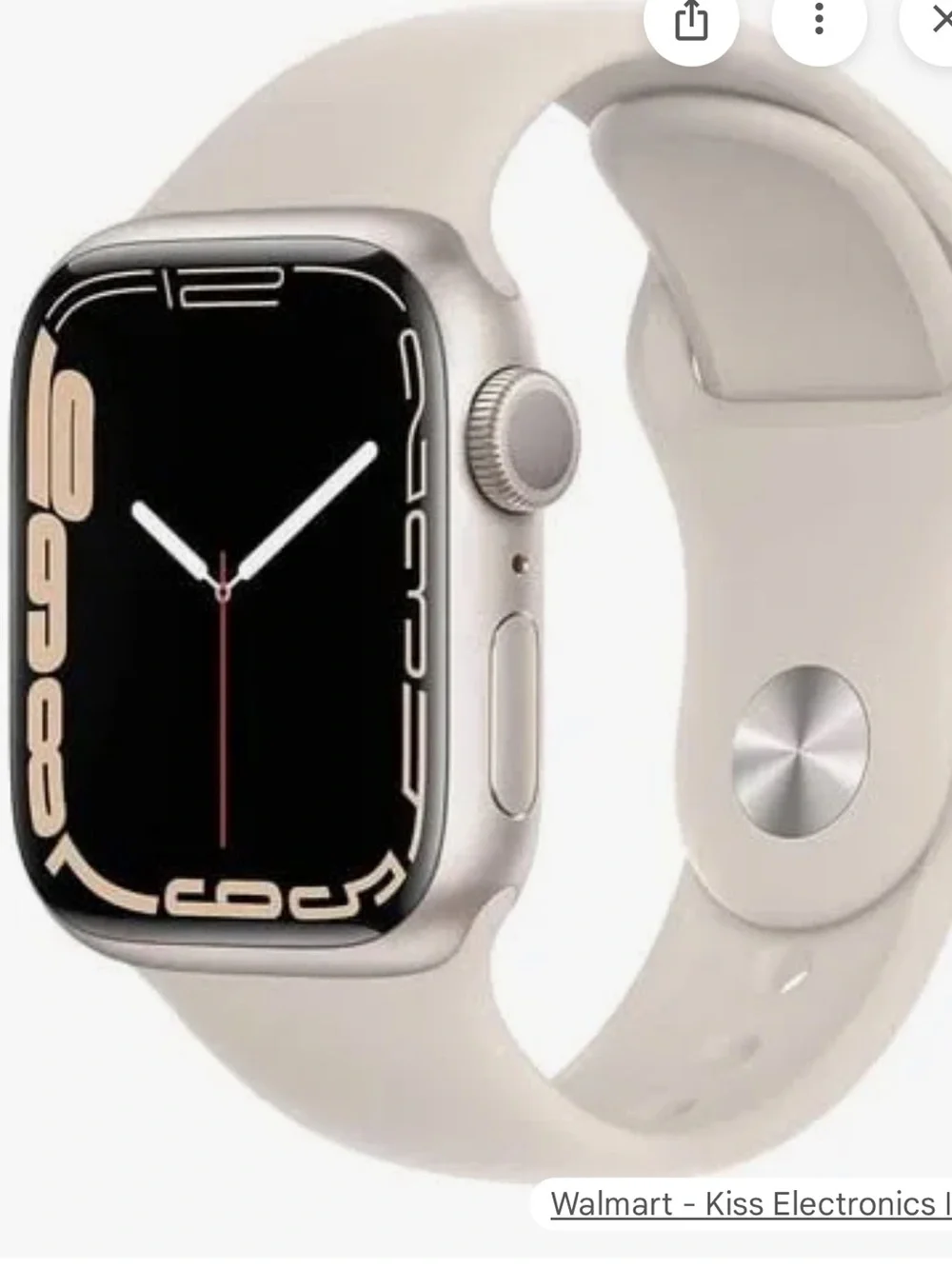Apple Watch Series 7 (41mm) - Starlight Aluminum with Silver and Gold Metal Band